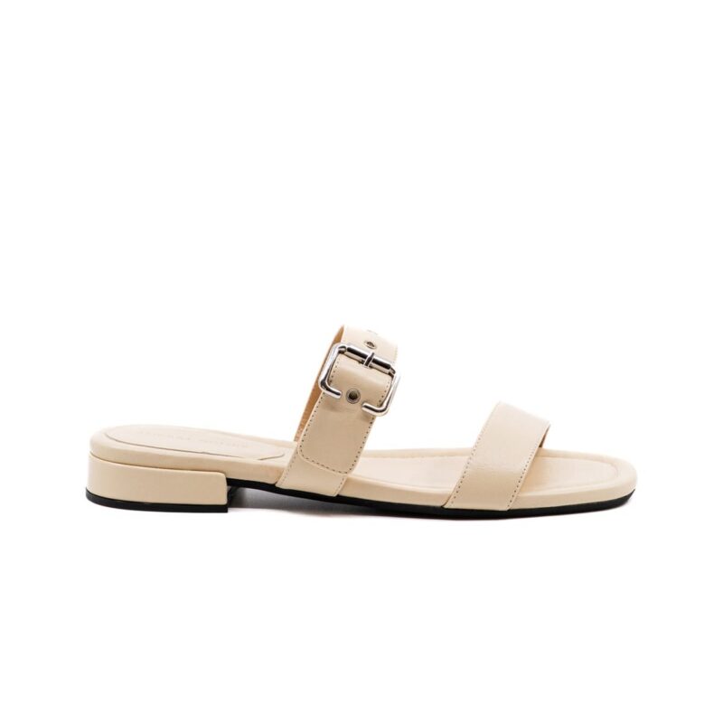 Frida Off White Leather Sandal Andrea Gomez