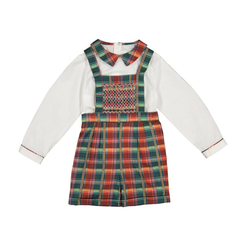 George Tartan Rouge Overalls Set Antoinette Paris