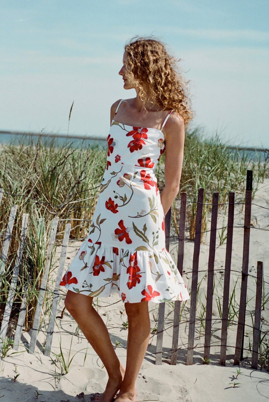 Georgia Dress in Red Hibiscus Coco Shop