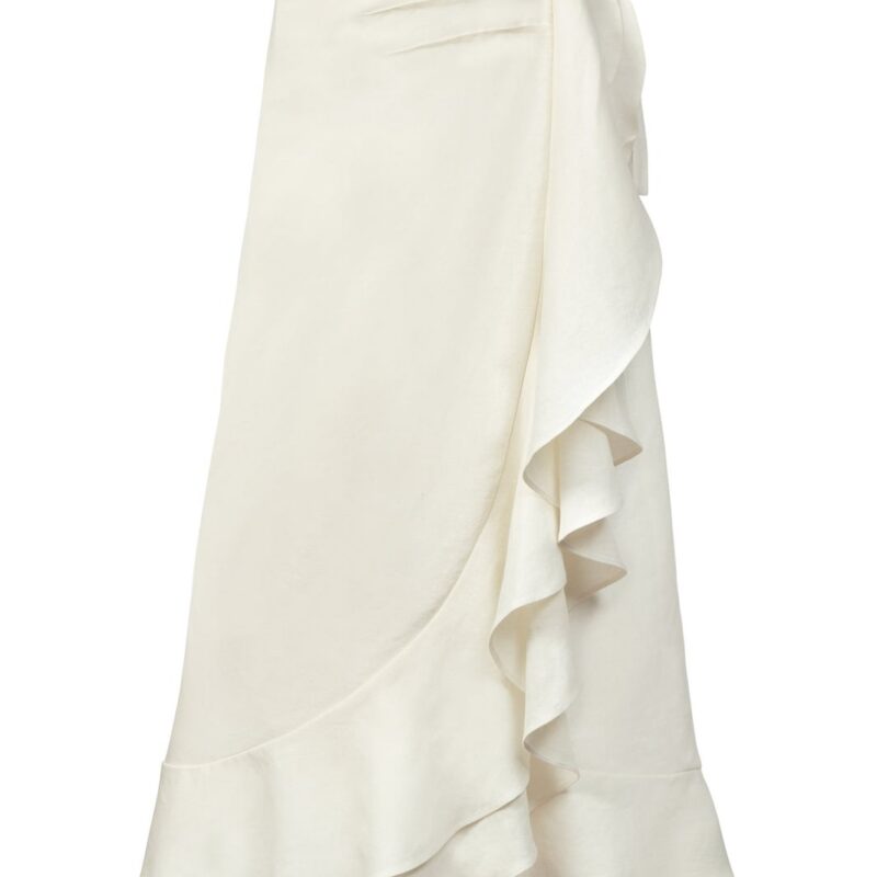 Golestan Ruffle Skirt in Off-White RosewaterHouse