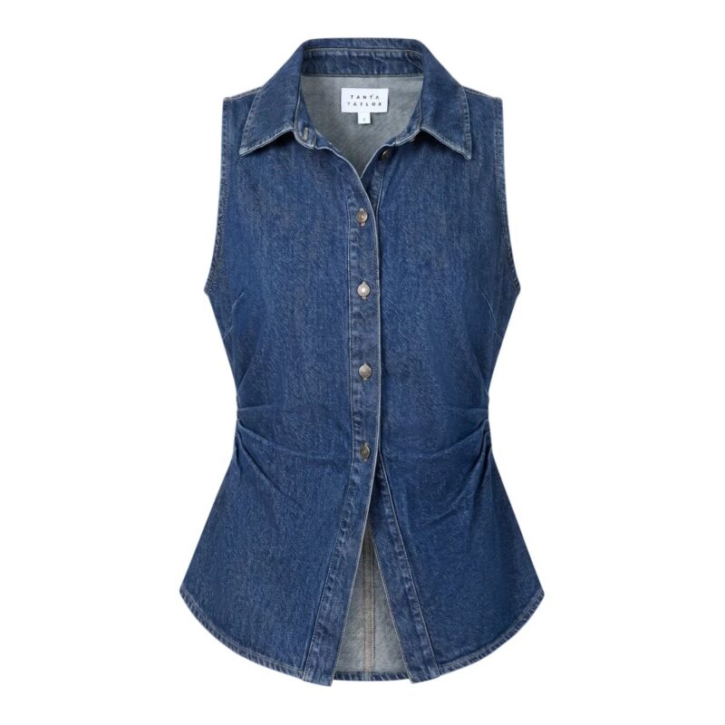 Hanelle Top in Classic Indigo Blue Tanya Taylor