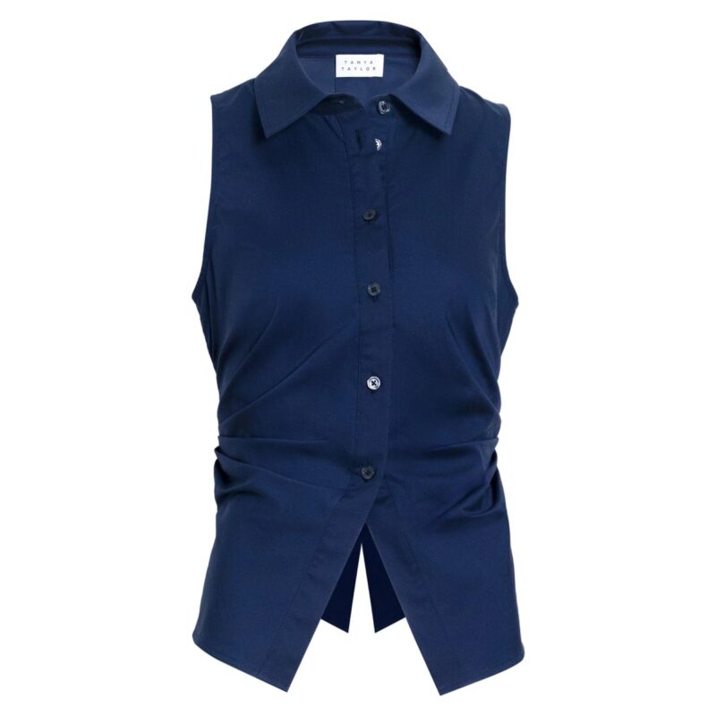 Hannah Top in Maritime Blue in Maritime Blue Tanya Taylor