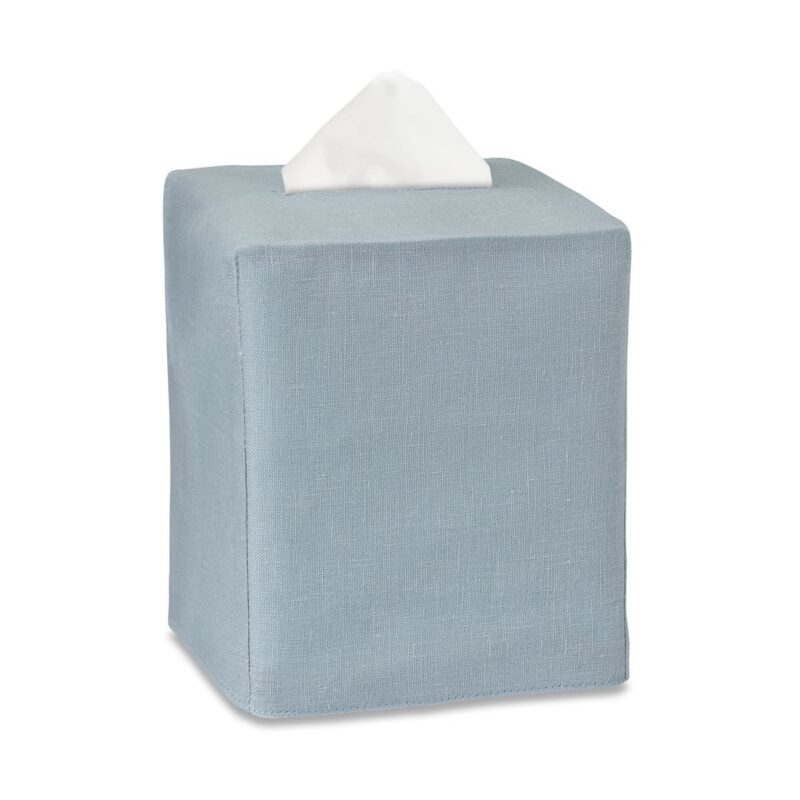 Heirloom Estate Boutique Tissue Box Cover, Italian Linen 7 Colors Henry Handwork