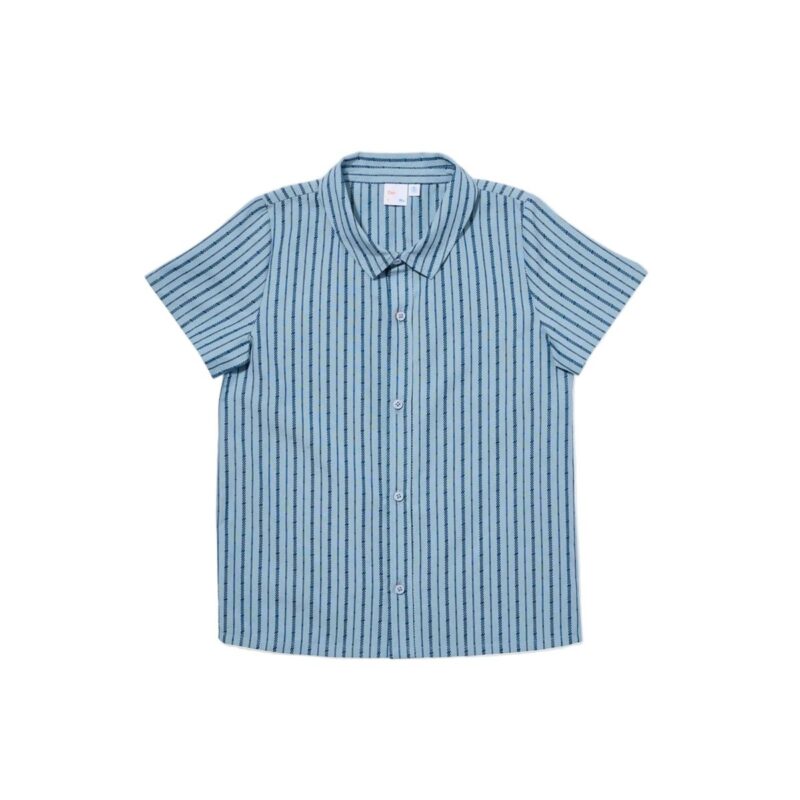 Jack Lee Shirt in Navy Ladder Stripe Oso & Me
