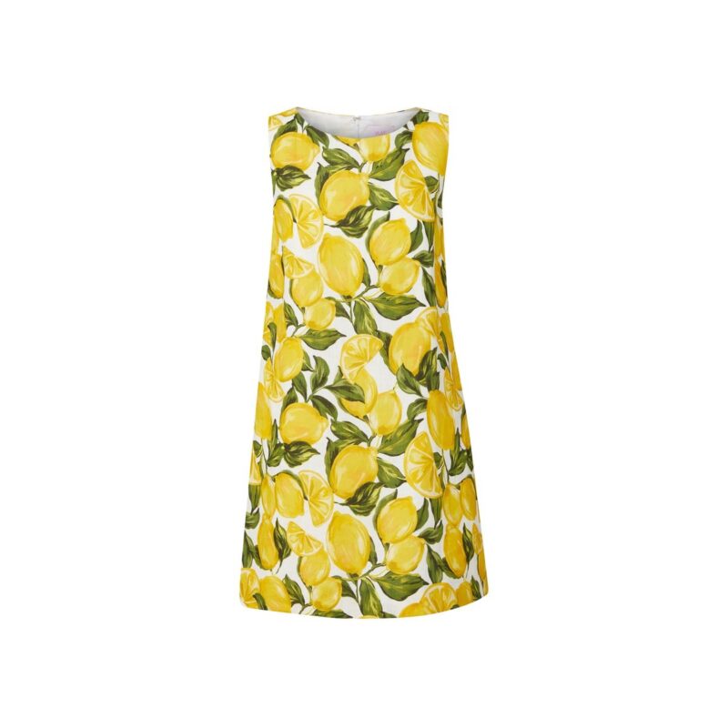 katy dress in lemon grove linen MAE NEW YORK