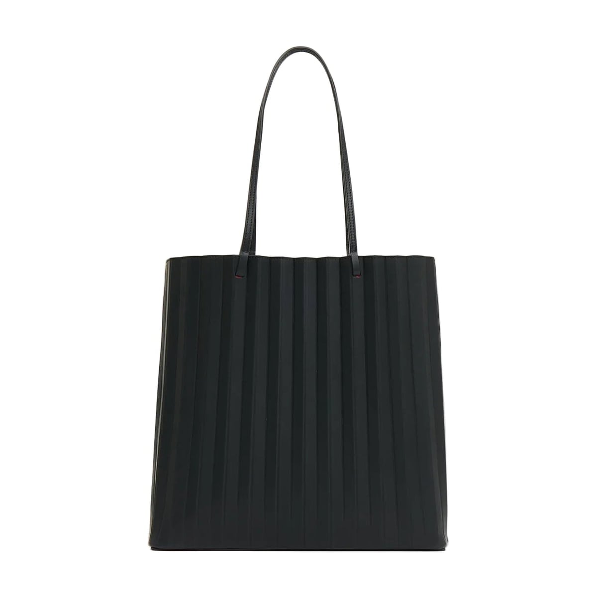 Large Pleated Filo Tote in Black/Flamma Mansur Gavriel