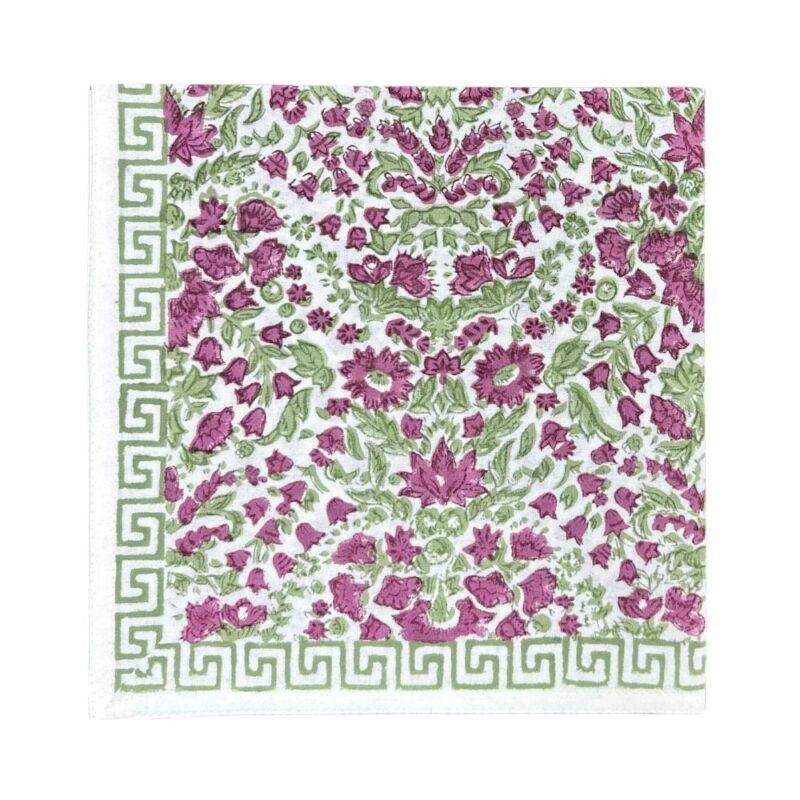Larkspur & Bramble Napkin in Plum and Sage, Set of 4 Flying Sheep Country