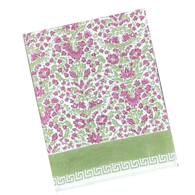 Larkspur & Bramble Tablecloth in Plum & Sage Flying Sheep Country