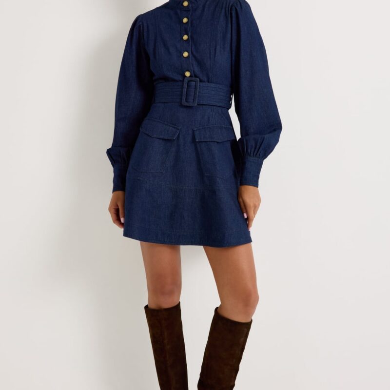 Leanna Dress in Carbon Marie Oliver