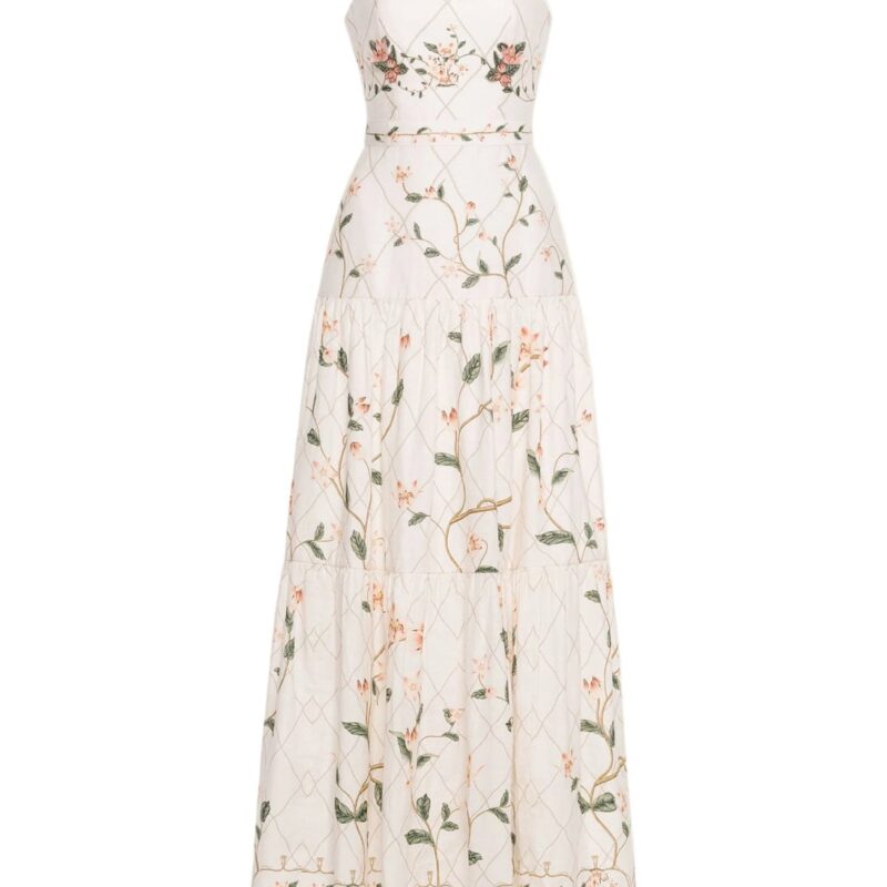 Lima Navegante Maxi Dress Agua by Agua Bendita