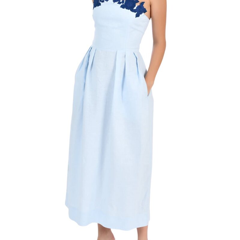 Lorr Embroidered Midi Dress Fanm Mon