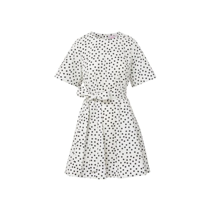 lucy dress in mini dancing dot MAE NEW YORK