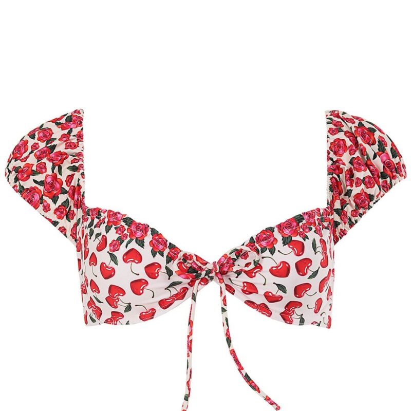 Lupita Bikini Top in Cherish Agua Bendita
