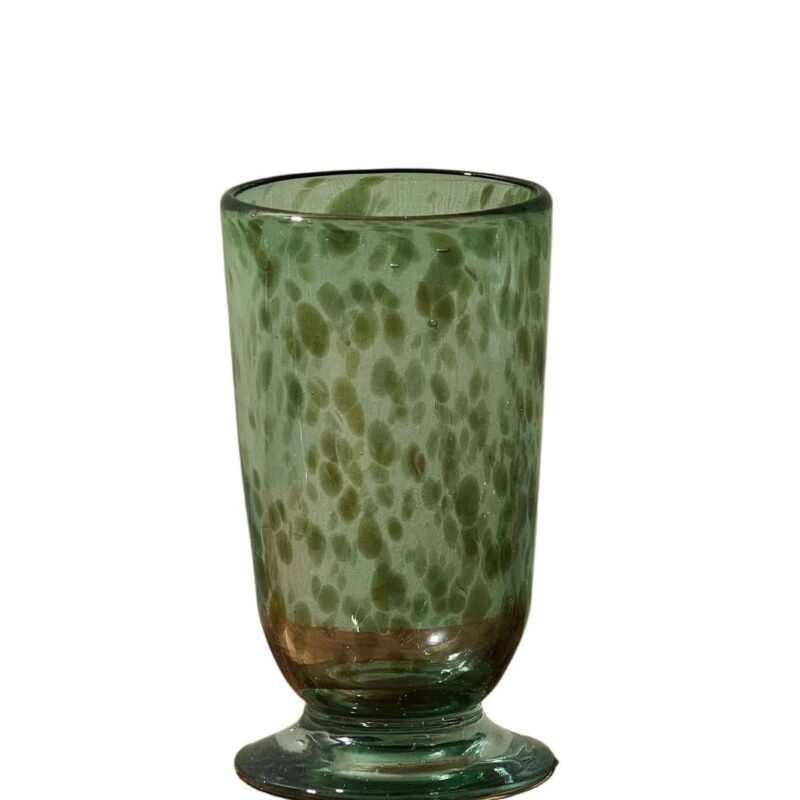 Marble Footed Glassware in Olive, Set of 4 E&S Imports