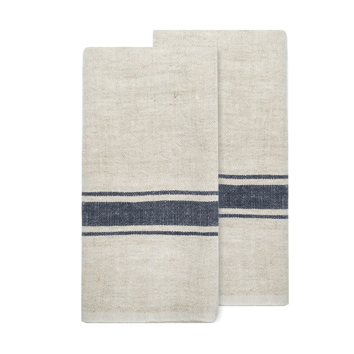 Marseille Tea Towels in Blue & Natural, Set of 2 Caravan