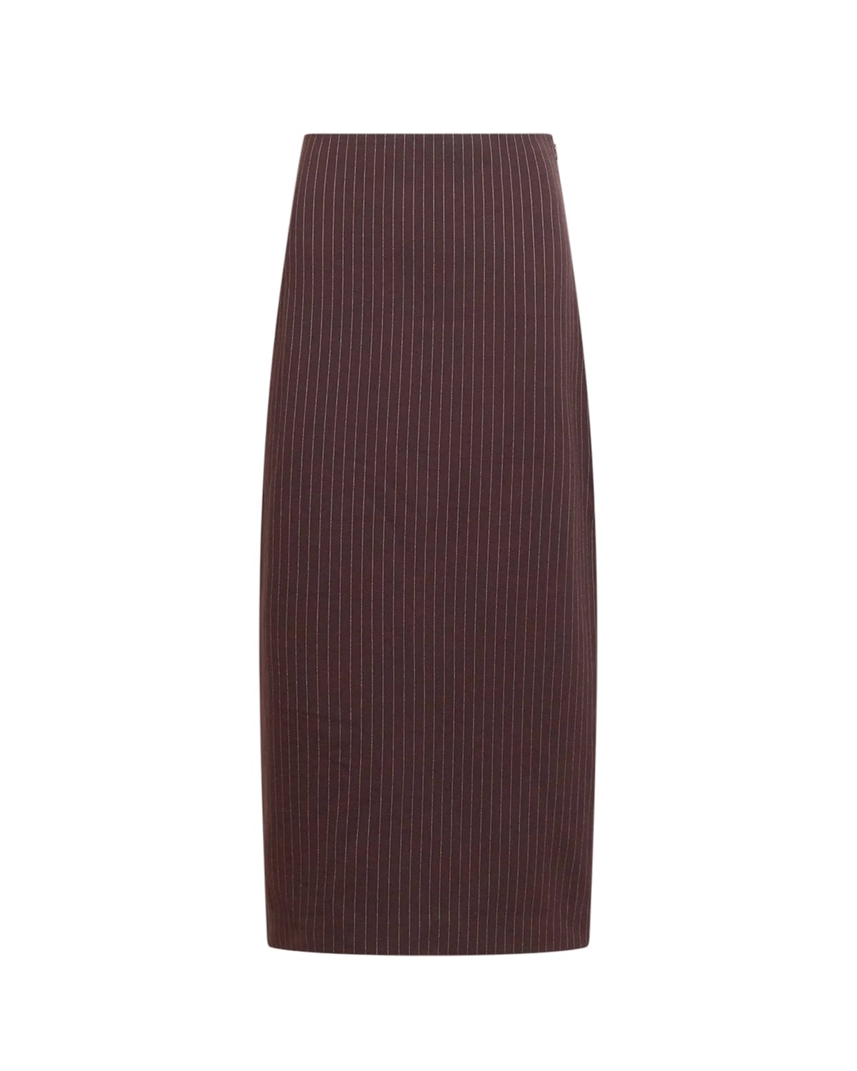 Matilda Skirt in Dark Fig/Cream Multi Tanya Taylor