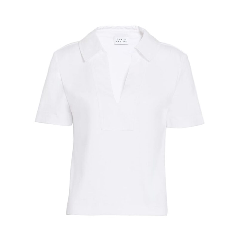 Melanie Top in Optic White Tanya Taylor