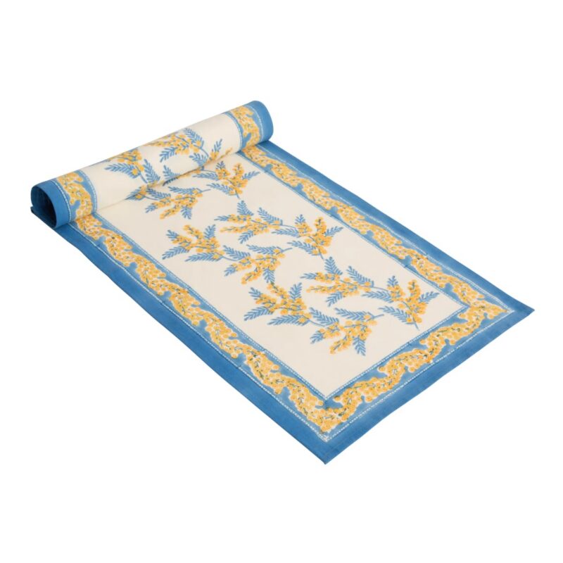 Mimosa Runner Blue & Yellow Couleur Nature