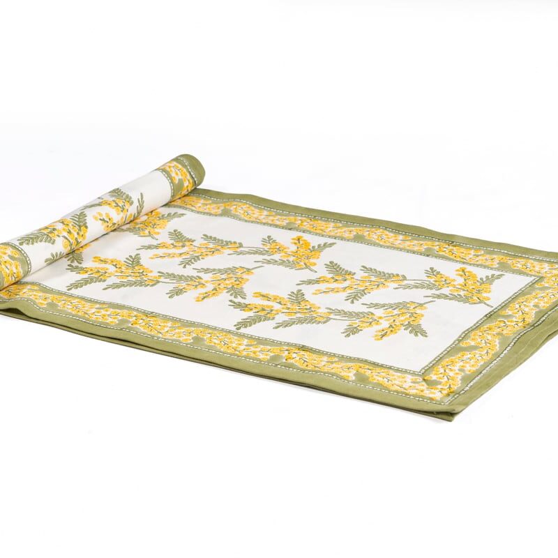 Mimosa Runner Green & Yellow Couleur Nature