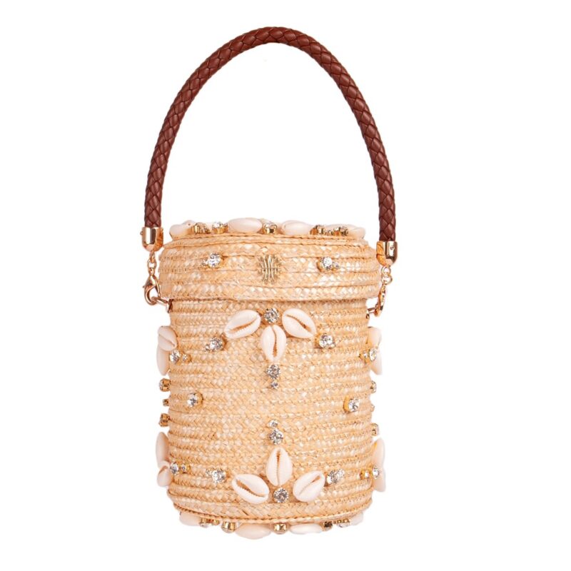 Mini Cylinder Bud Bag in Golden Le Nine
