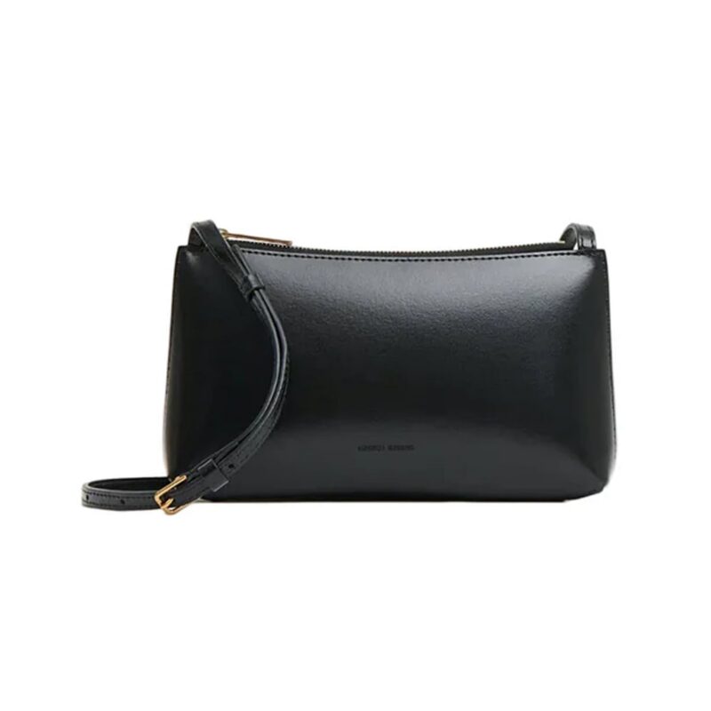 Mini Gaia Crossbody in Black/Flamma Mansur Gavriel