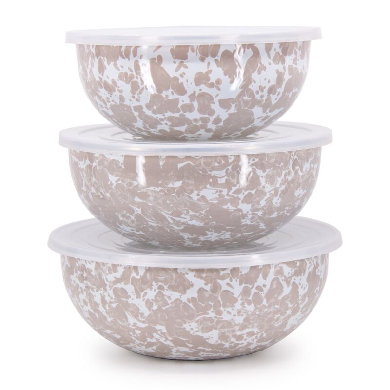 Mixing Bowls in Taupe Swirl Golden Rabbit