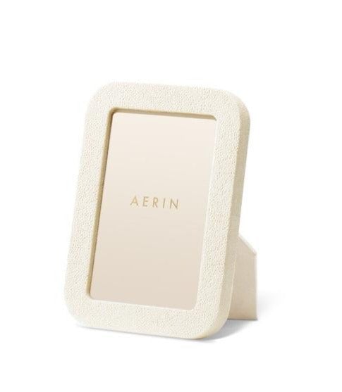Modern Shagreen Frame, Cream AERIN