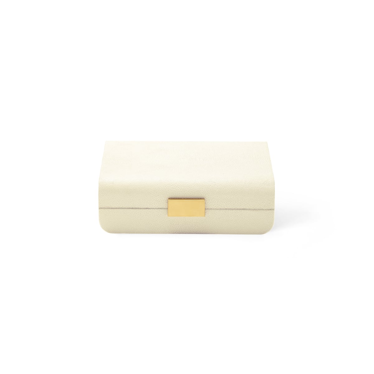 Modern Shagreen Small Jewelry Box in Cream AERIN
