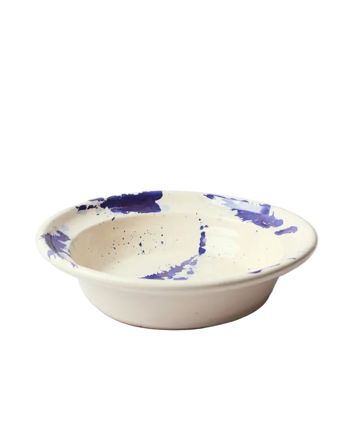 Montegranaro Extra Large Blue & White Splatterware Serving Dish il Buco Vita