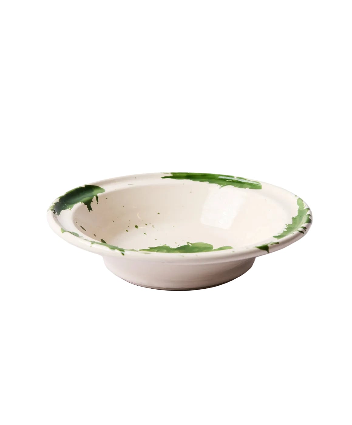 Montegranaro Green & White Large Splatterware Serving Dish il Buco Vita