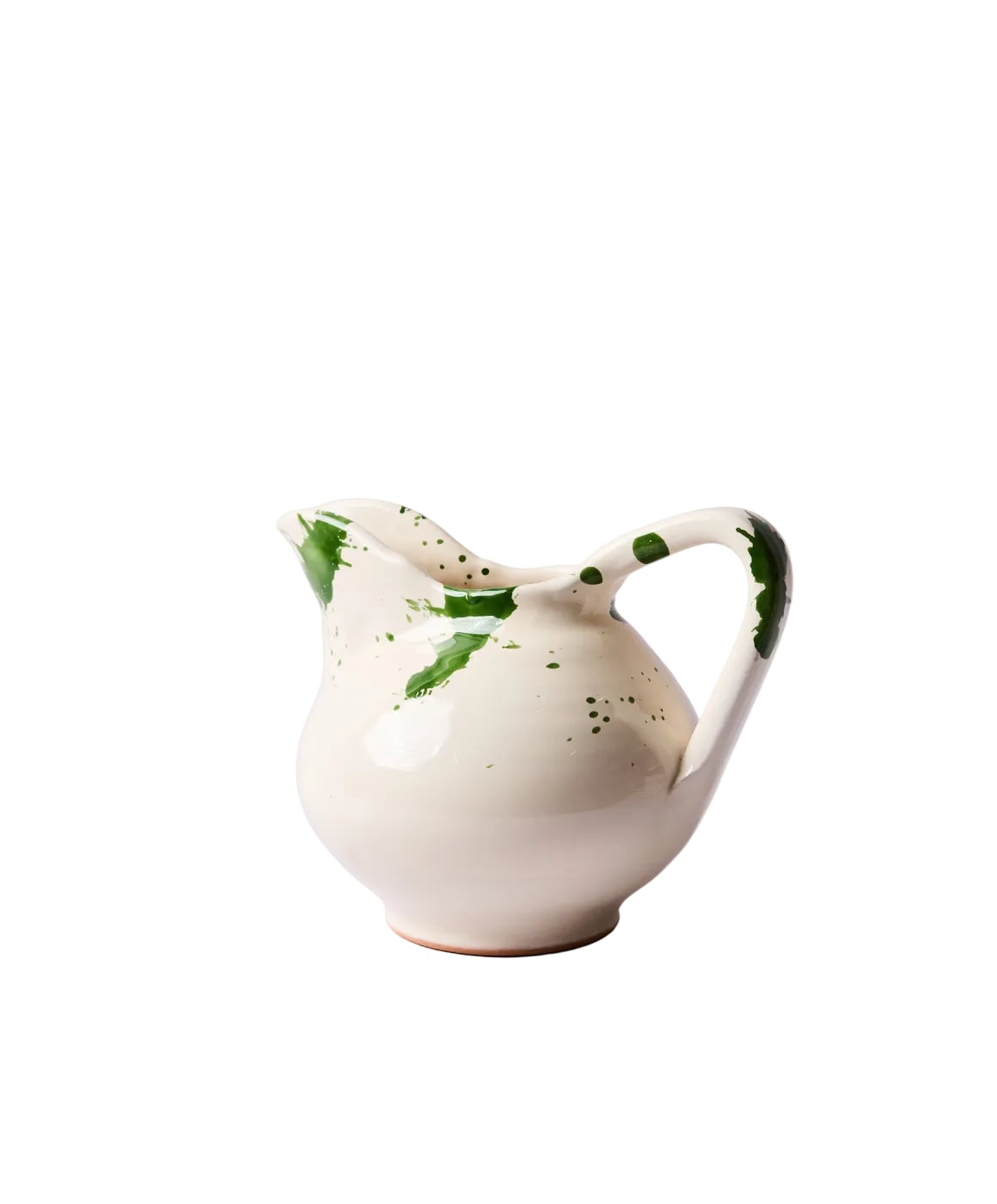 Montegranaro Green & White Splatterware Pitcher il Buco Vita