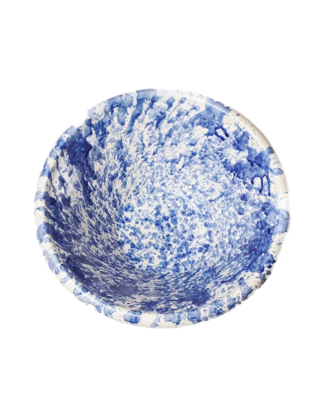 Montegranaro Large Blue & White Splatterware Basin il Buco Vita