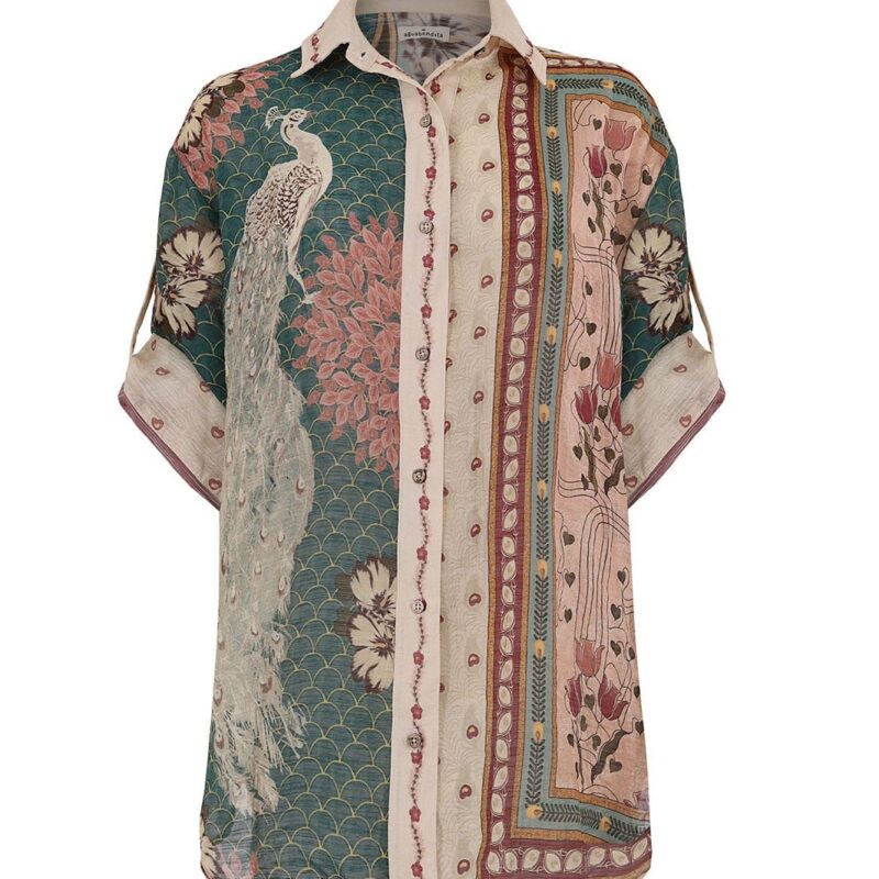 Nader Chrissy Shirt in Natural Agua Bendita