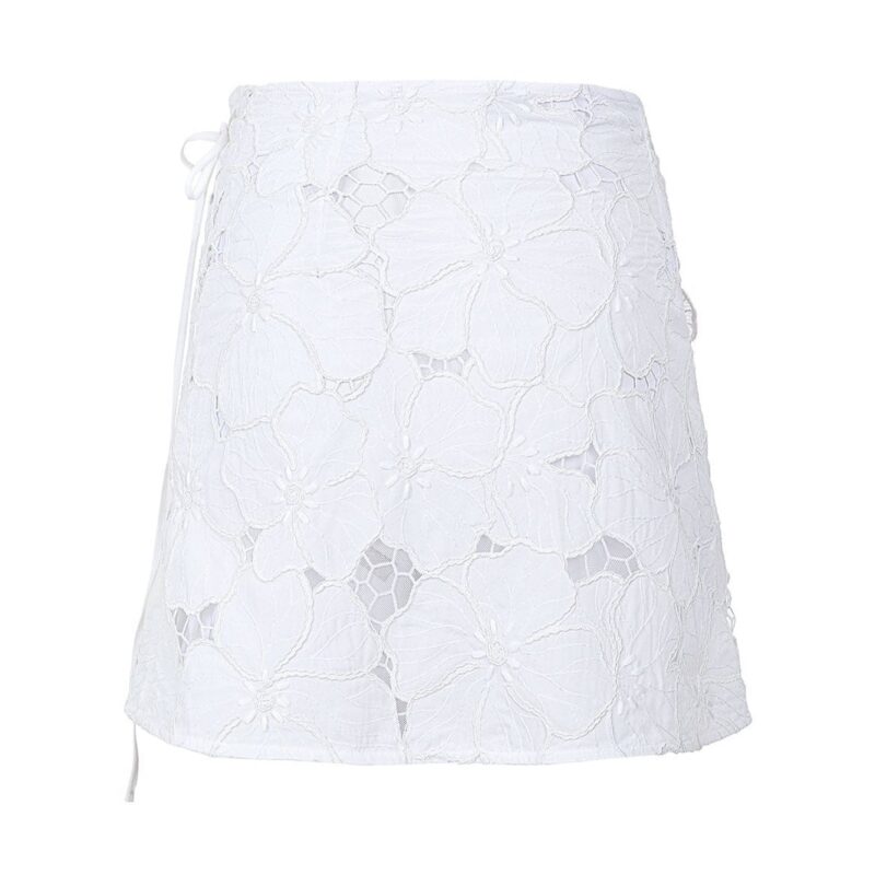 Nader Danina Skirt in White Agua Bendita