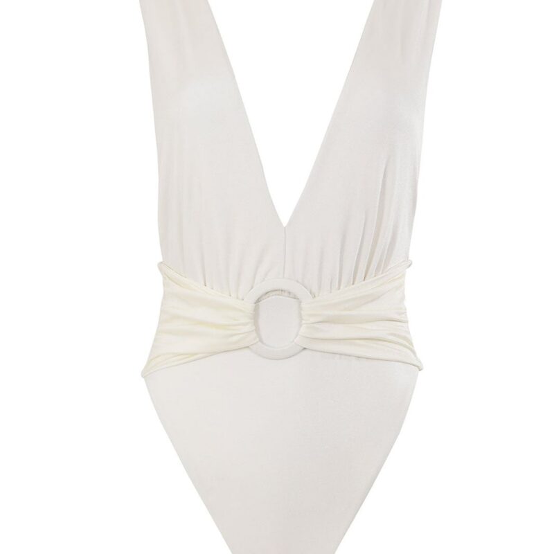 Nader Ina One-Piece Swimsuit in White Agua Bendita