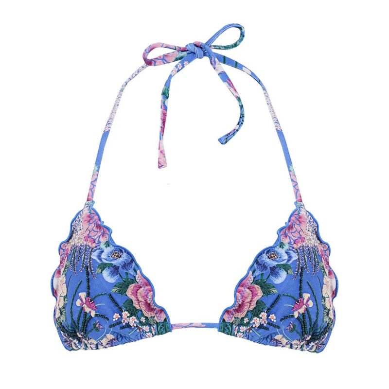 Nader Lolita Bikini Top in Blue Agua Bendita