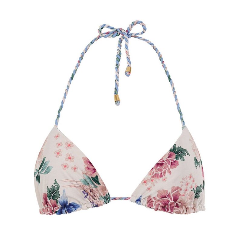 Nader Lolita Bikini Top in White Floral Agua Bendita