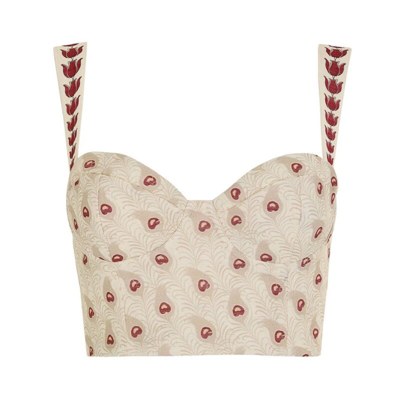Nader Lupe Crop Top in Natural Agua Bendita