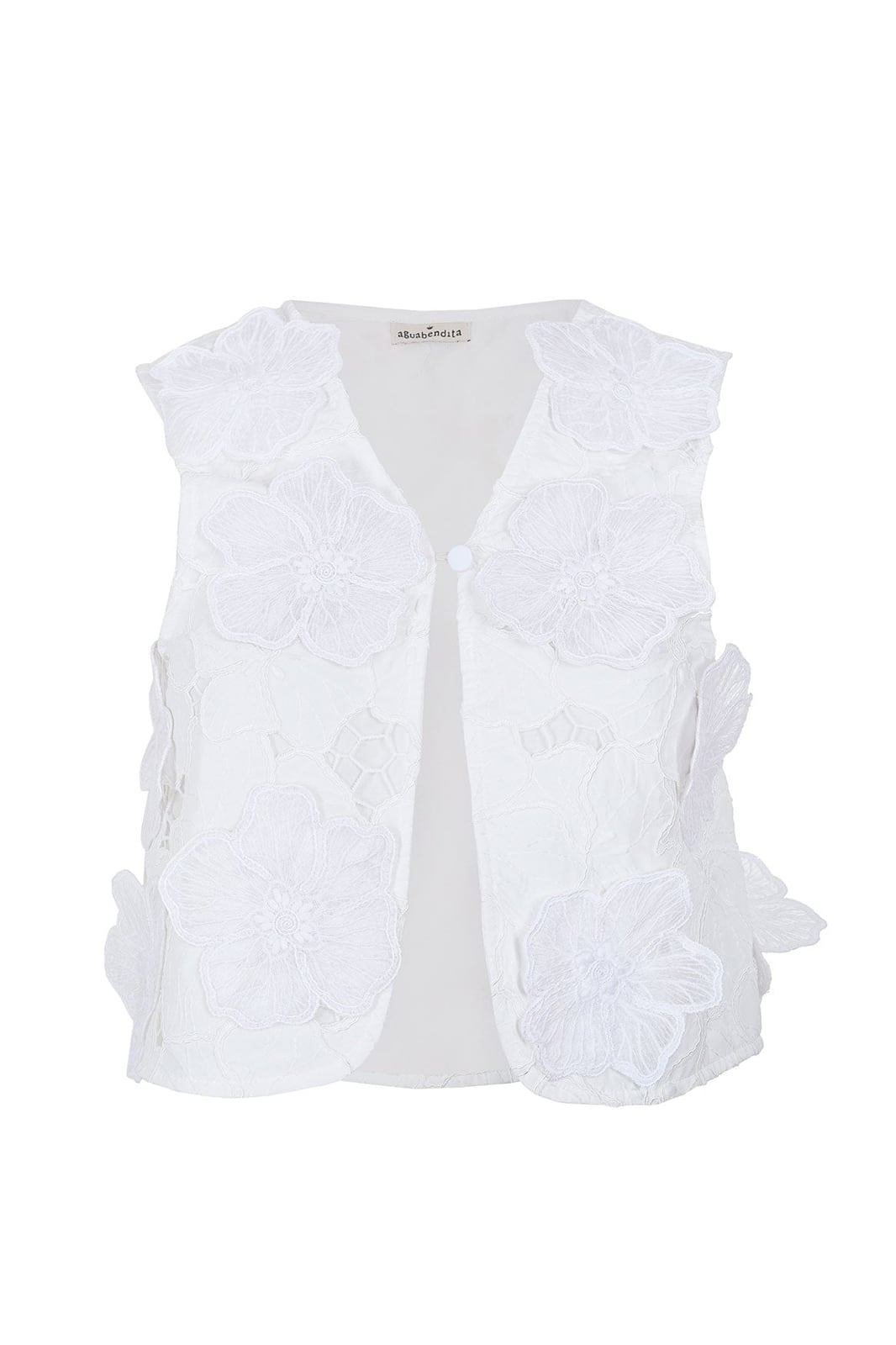 Nader Mabel Vest in White Agua Bendita