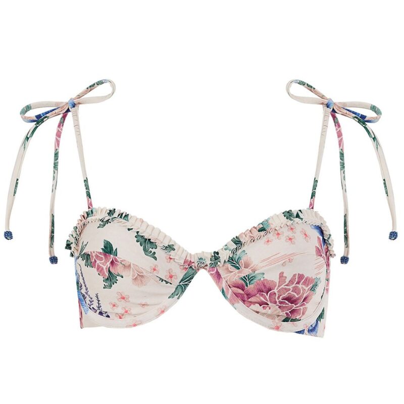 Nader Madelyn Bikini Top in White Agua Bendita