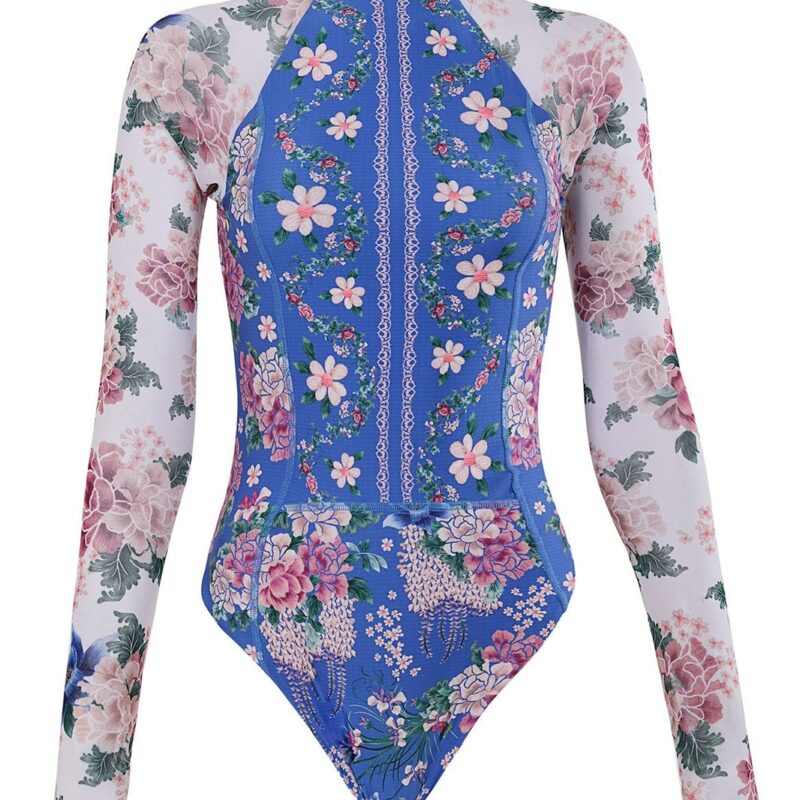 Nader Monti One-Piece Swimsuit in Blue Agua Bendita
