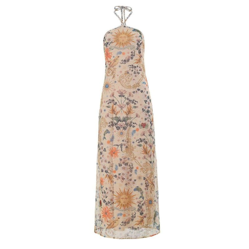 Nader Sari Dress in Multicolor Agua Bendita