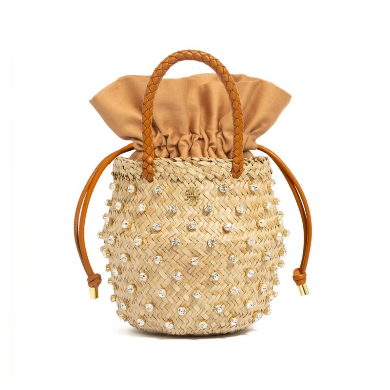 Nina Crystal Cotton Bag in Biscotto Le Nine