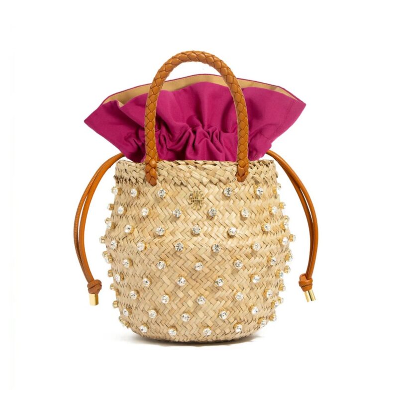Nina Crystal Cotton Bag in Bougainvillea Le Nine