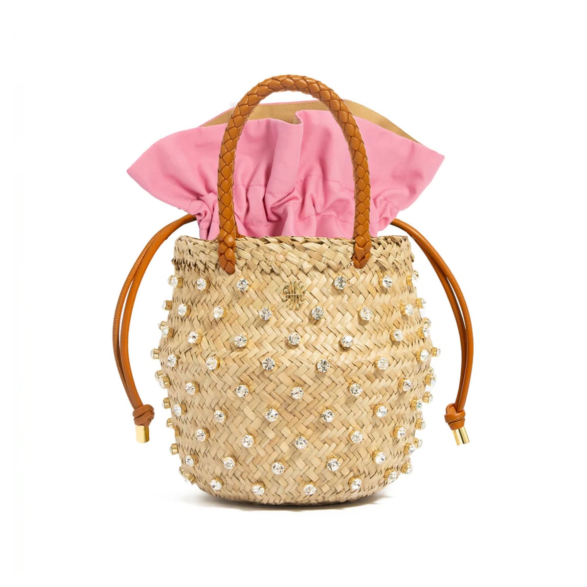Nina Crystal Cotton Bag in Light Rose Le Nine
