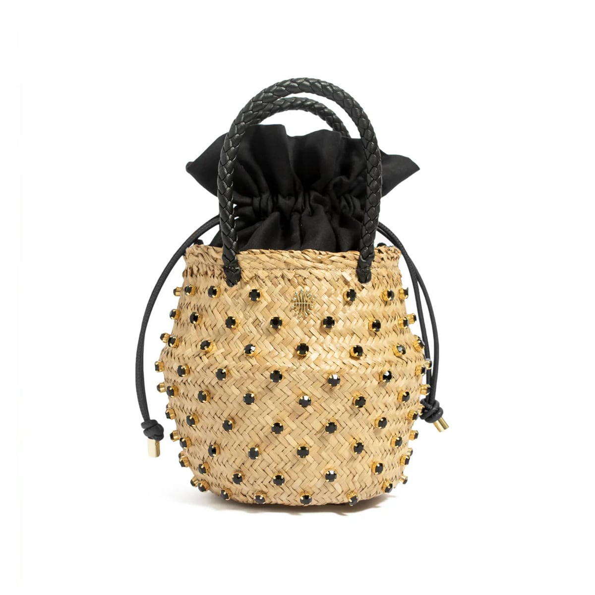 Nina Double Cotton Bag in Black Le Nine