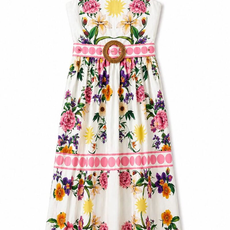 Ninet Cotton Dress in Botanica Borgo de Nor