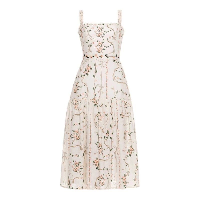 Nispreso Midi Dress in Navegante Agua by Agua Bendita
