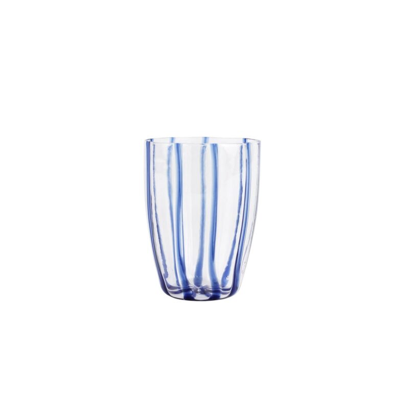 Nuovo Stripe Blue Tall Tumbler VIETRI