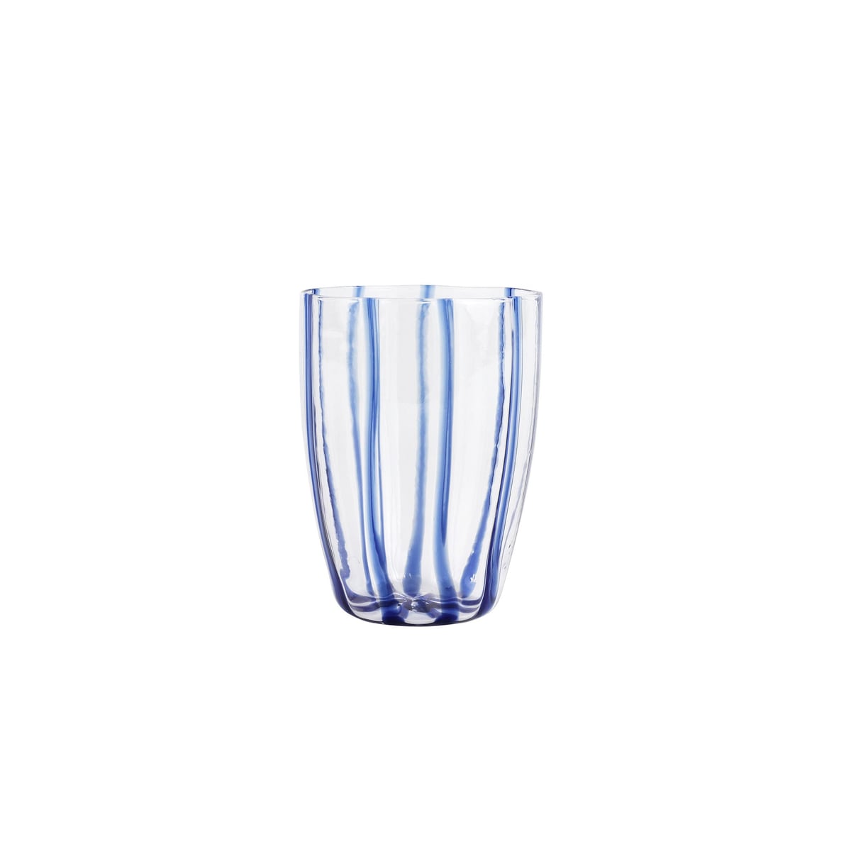 Nuovo Stripe Blue Tall Tumbler VIETRI